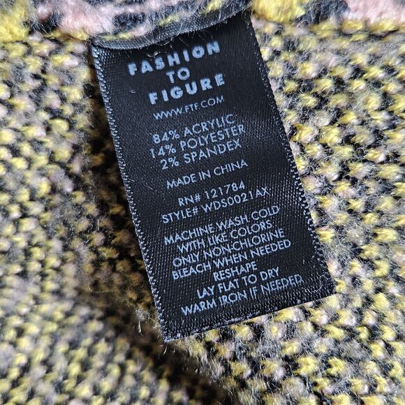 Animal Print Cardigan Sweater Size 1X - Picture 4 of 4